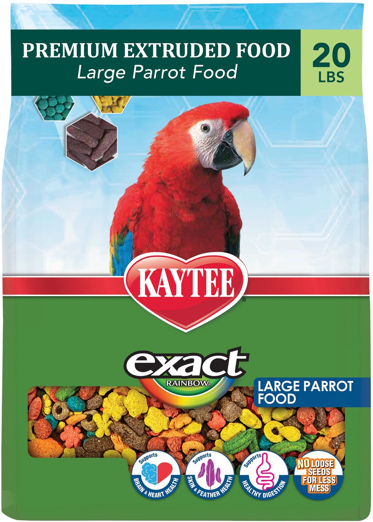 Kaytee Exact Rainbow Parrot Bird Food - Large Quantity