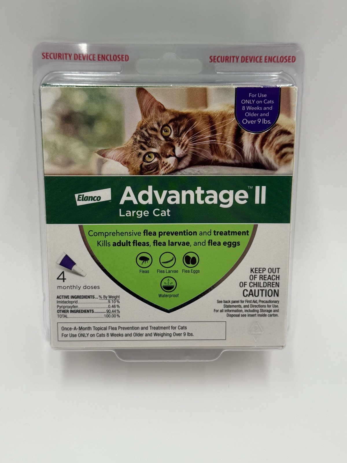 Advantage II Flea Prevention Cat Treatment Over 9 lbs - 4 Mo...