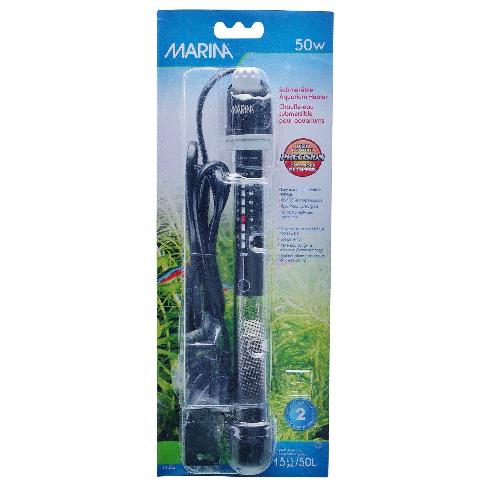 HAGEN Submersible Aquarium Heater - 50 Watt Model # 11232