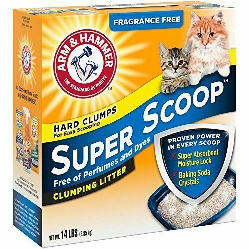 Arm & Hammer Super Scoop Litter - Clumping, Unscented, 14lb