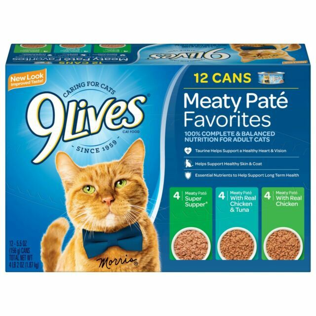 9Lives Meaty Favorites Wet Cat Food Variety Pack - 12 Cans (...