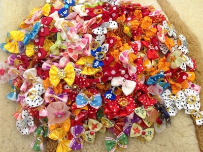 100 Pcs/Lot Handmade Designer Pet Dog Accessories Grooming H...