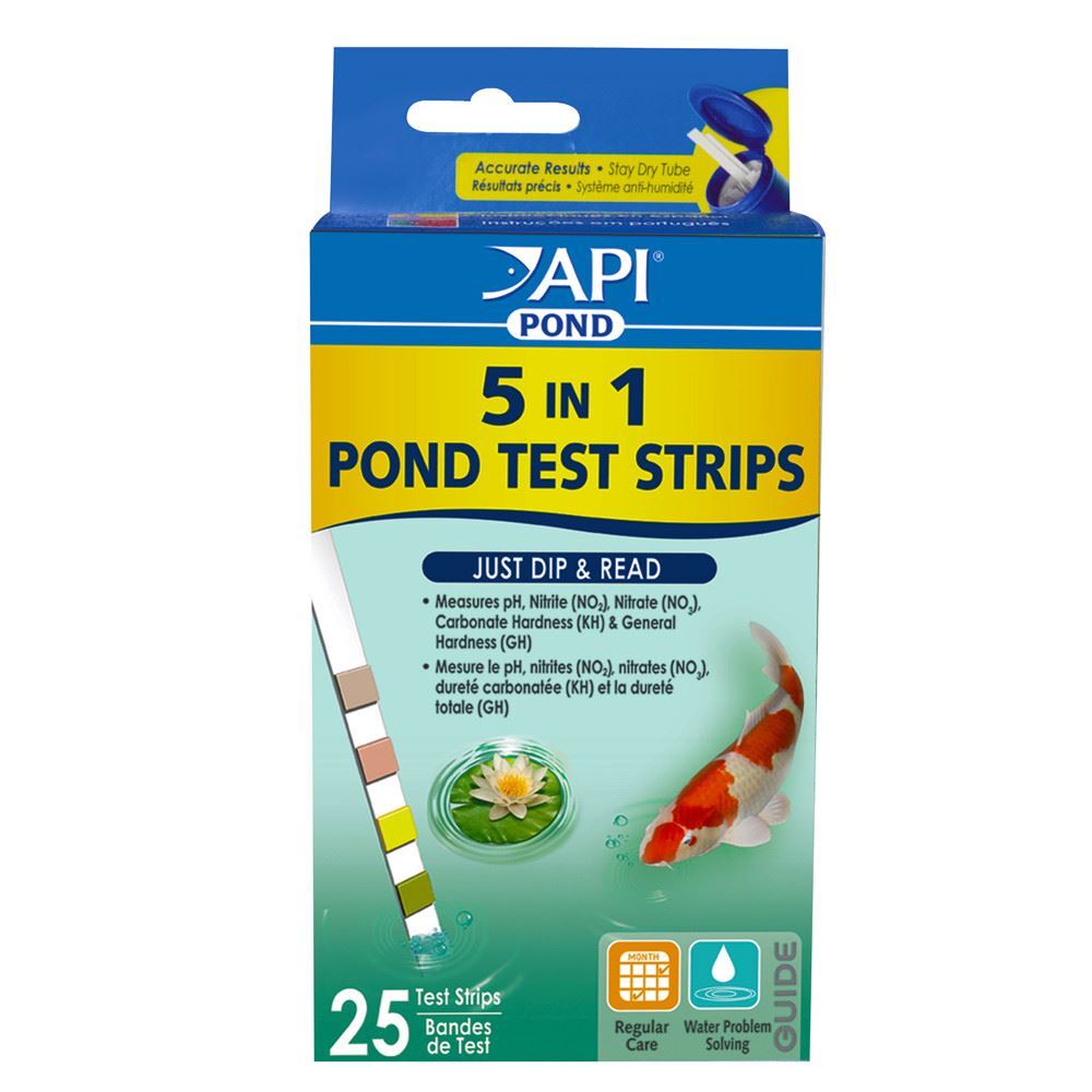 API Pond Test Strips - 25 Count - 5 in 1 Testing Kit