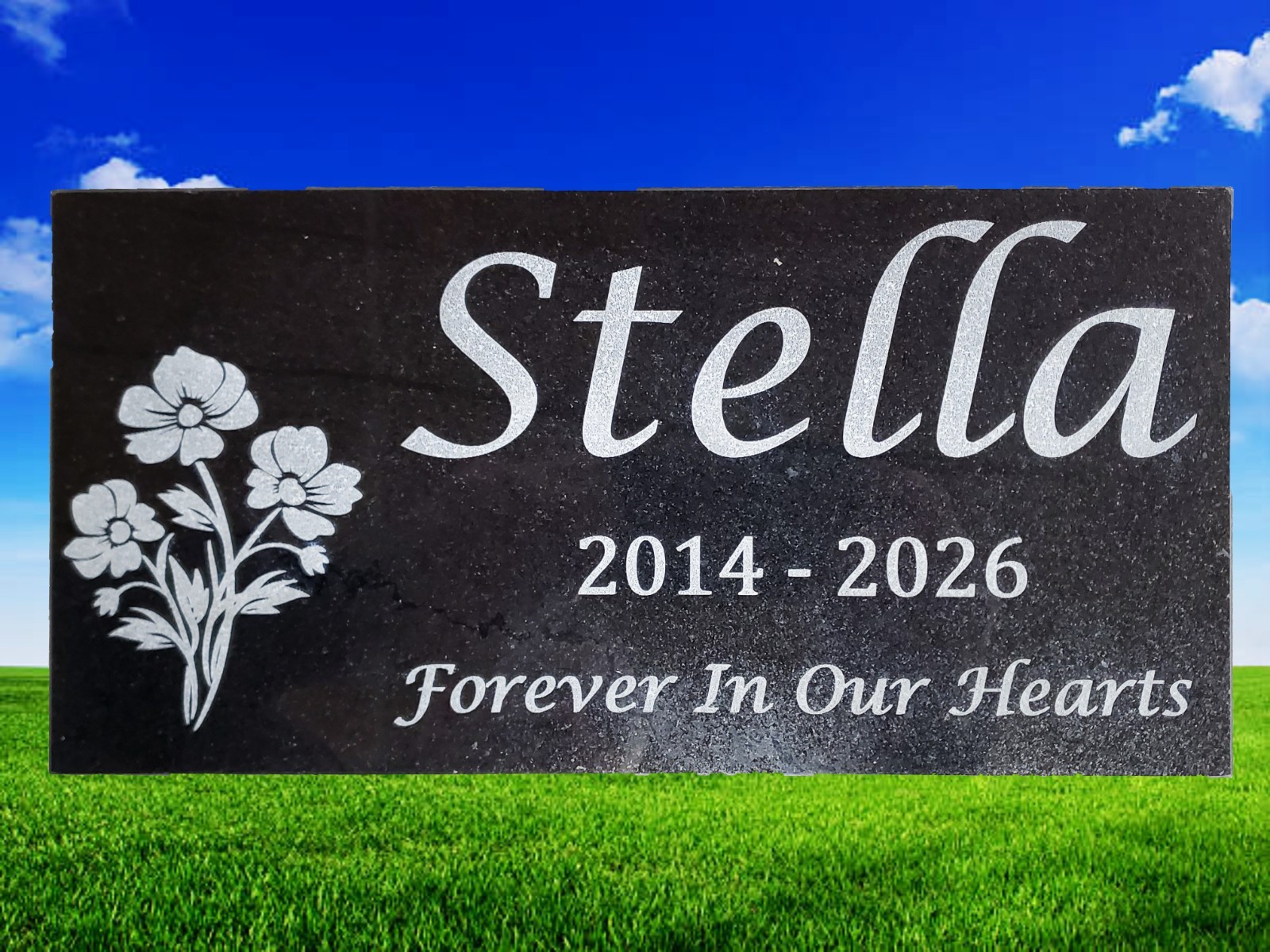 Custom Engraved Granite Pet Memorial Stone – Grave Marker Pl...