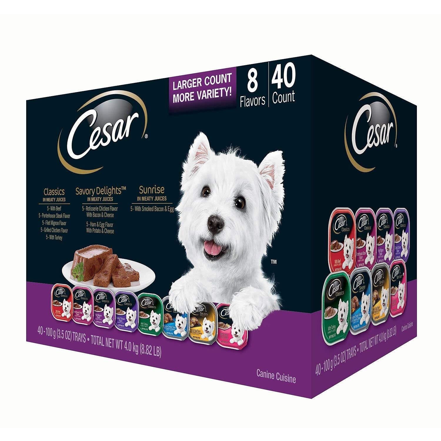 Cesar Classic Loaf Wet Dog Food Variety Pack - 8 Flavors