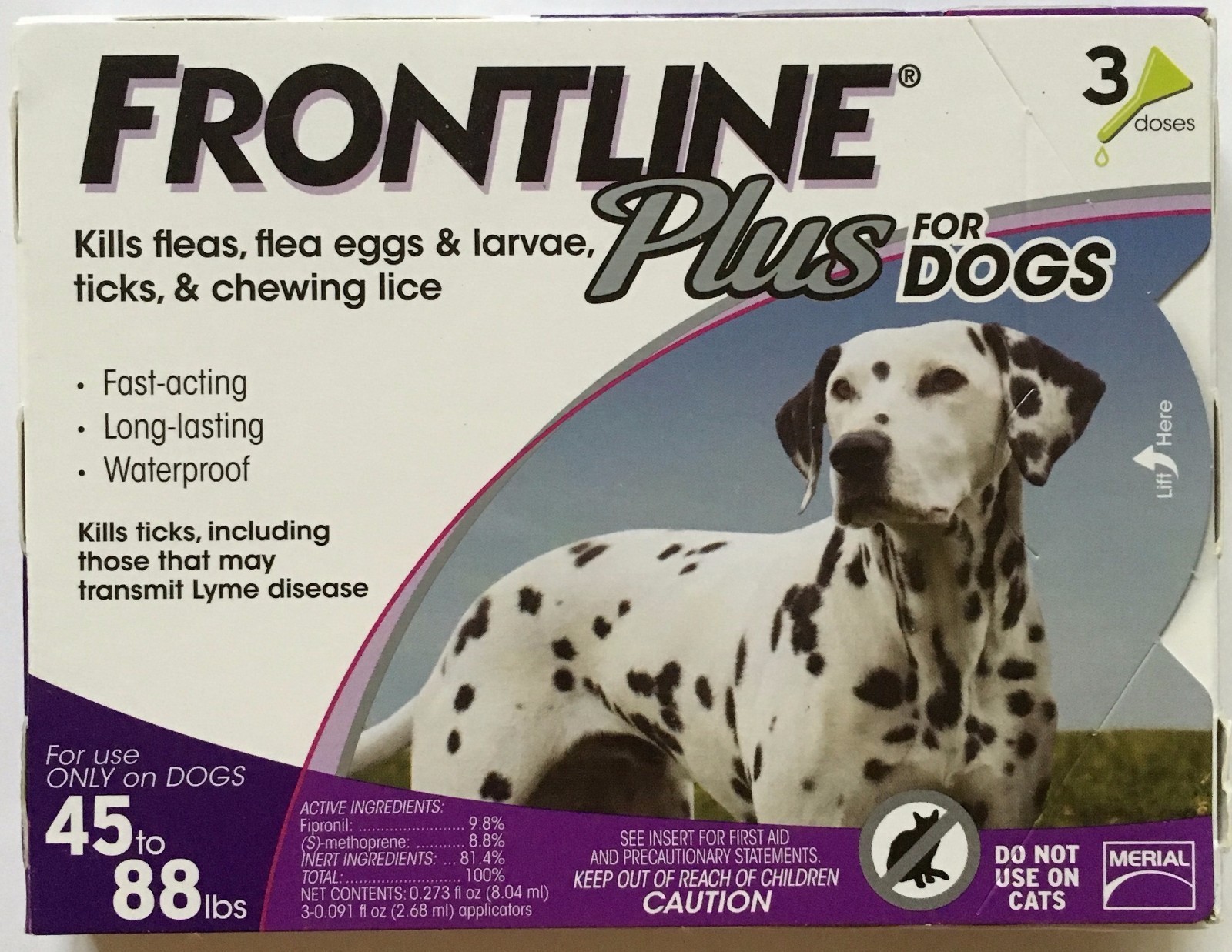 Frontline Plus Dog Treats | 45-88 lbs Weight | Authentic Vet...