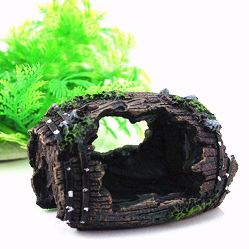 Barrel Resin Fish Tank Ornament Cave Decoration