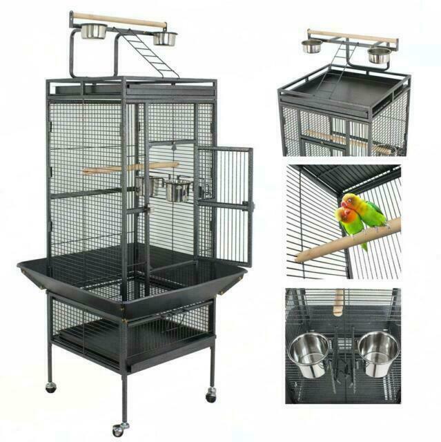 Large Bird Cage for Parrot Finch - 61 Inch Play Top Cage