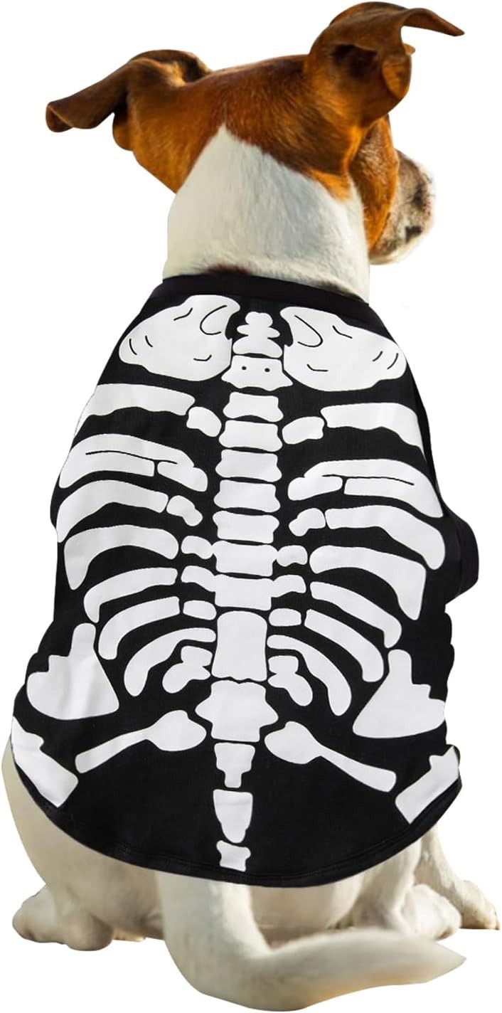 Skeleton Dog Halloween Costume - Medium Size