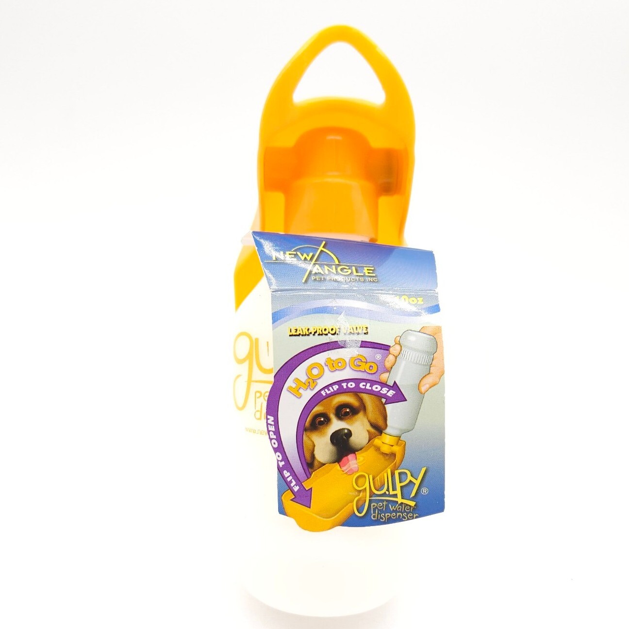 Angle Gulpy Pet Water Dispenser Bottle Leak Proof 10 Oz Port...