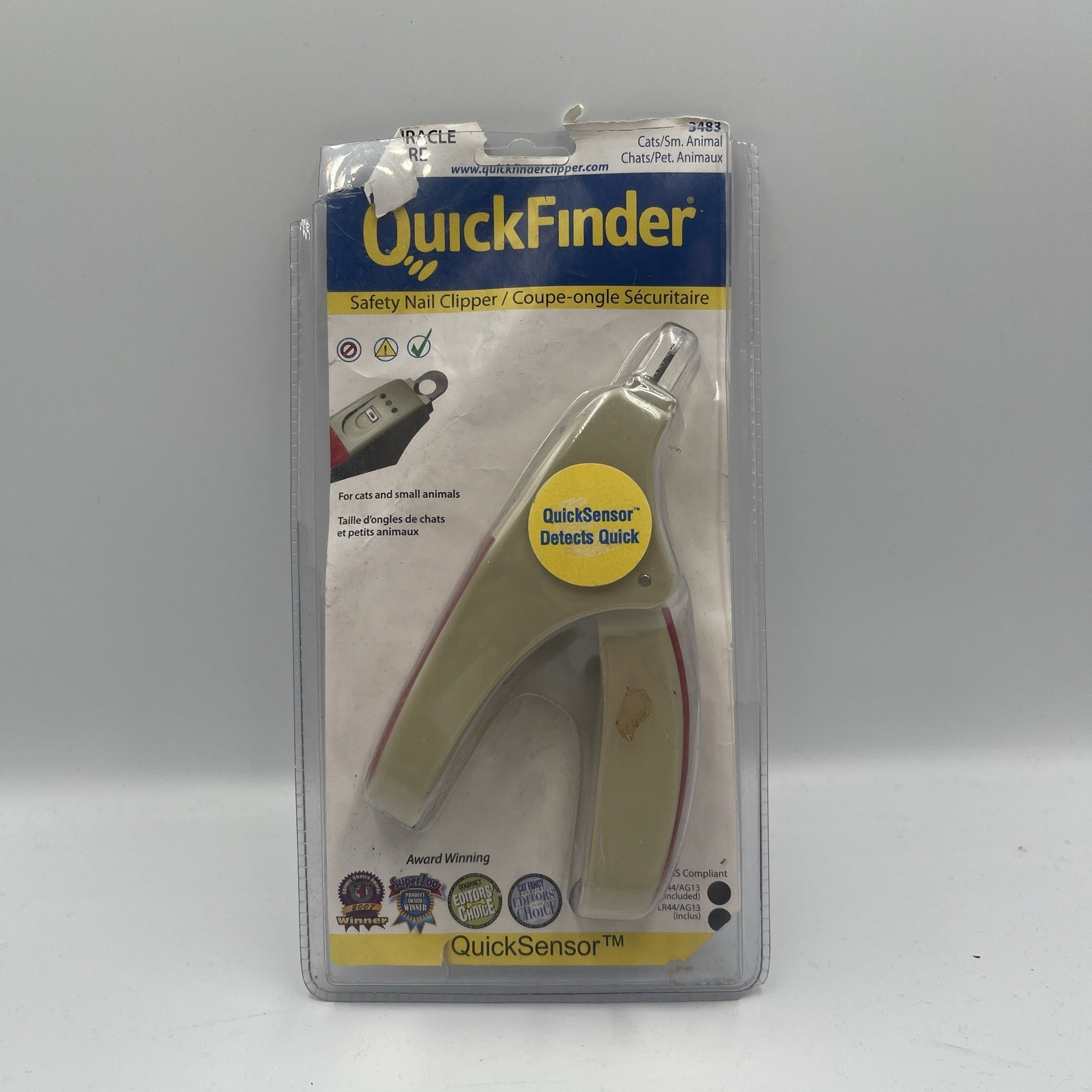 Miracle Care Quick Finder Safety Nail Clippers for Small Pet...