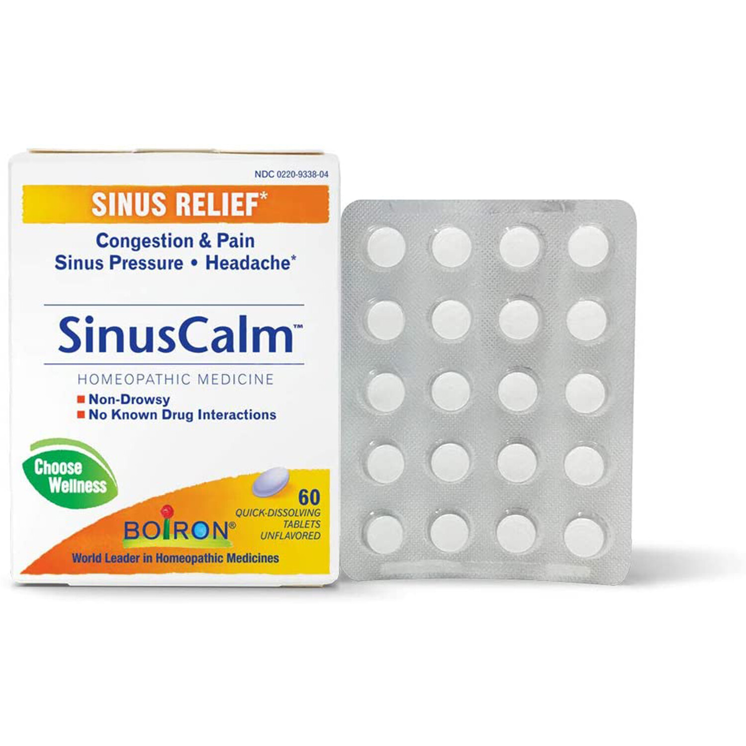 Boiron SinusCalm Tablets - Quick Dissolving Formula
