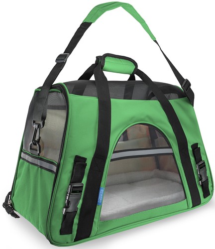 Pet Carrier Soft Sided Small Cat Dog Comfort Shamrock Green...