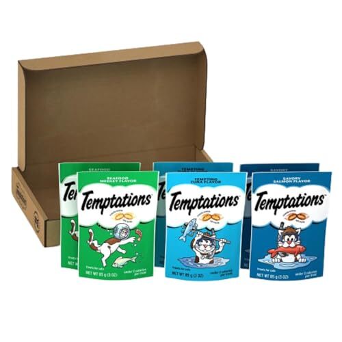 Classic Seafood Cat Treats Variety Pack - Crunchy & Soft - 6...