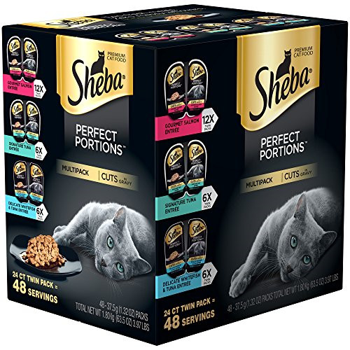 SHEBA Gourmet Salmon Wet Cat Food Portions in Gravy - Signat...