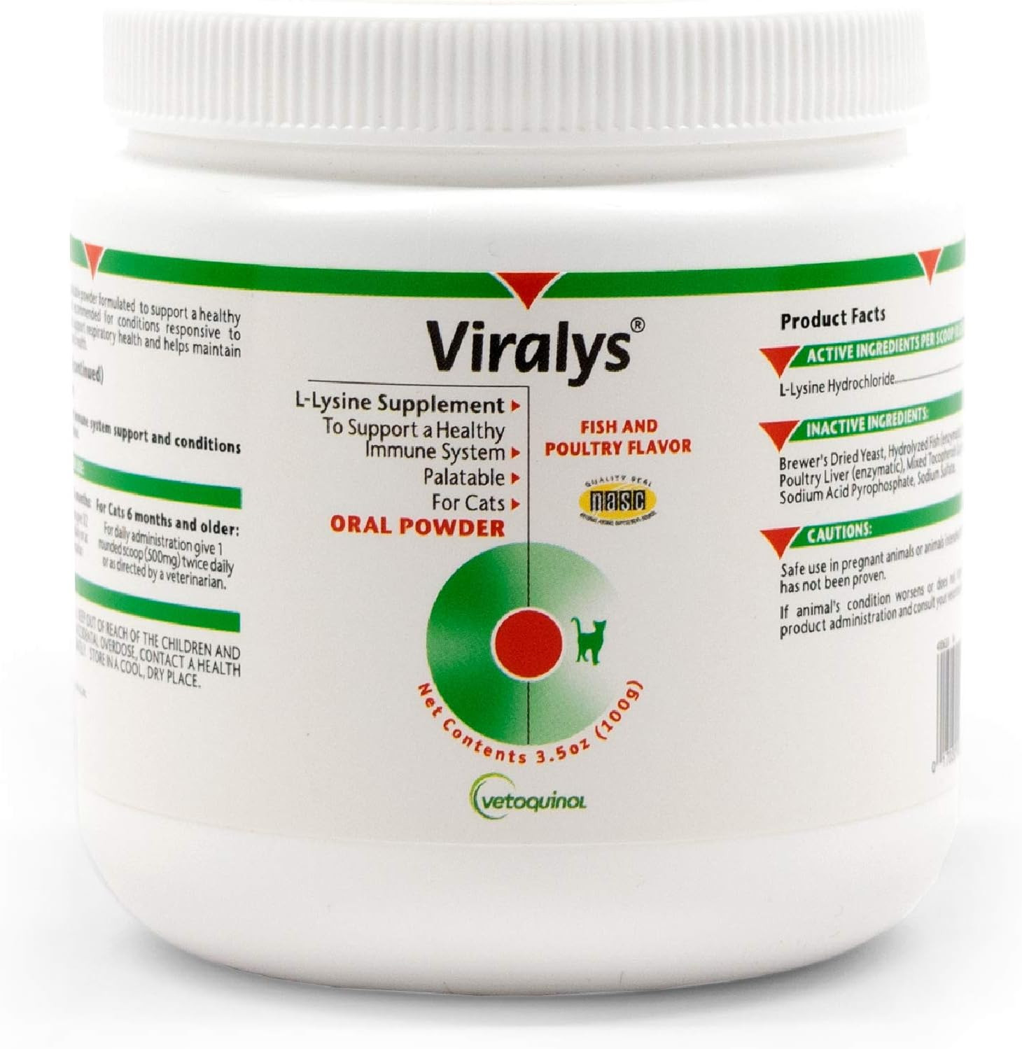 Viralys Fish Flavored Lysine Supplement for Cats & Kittens