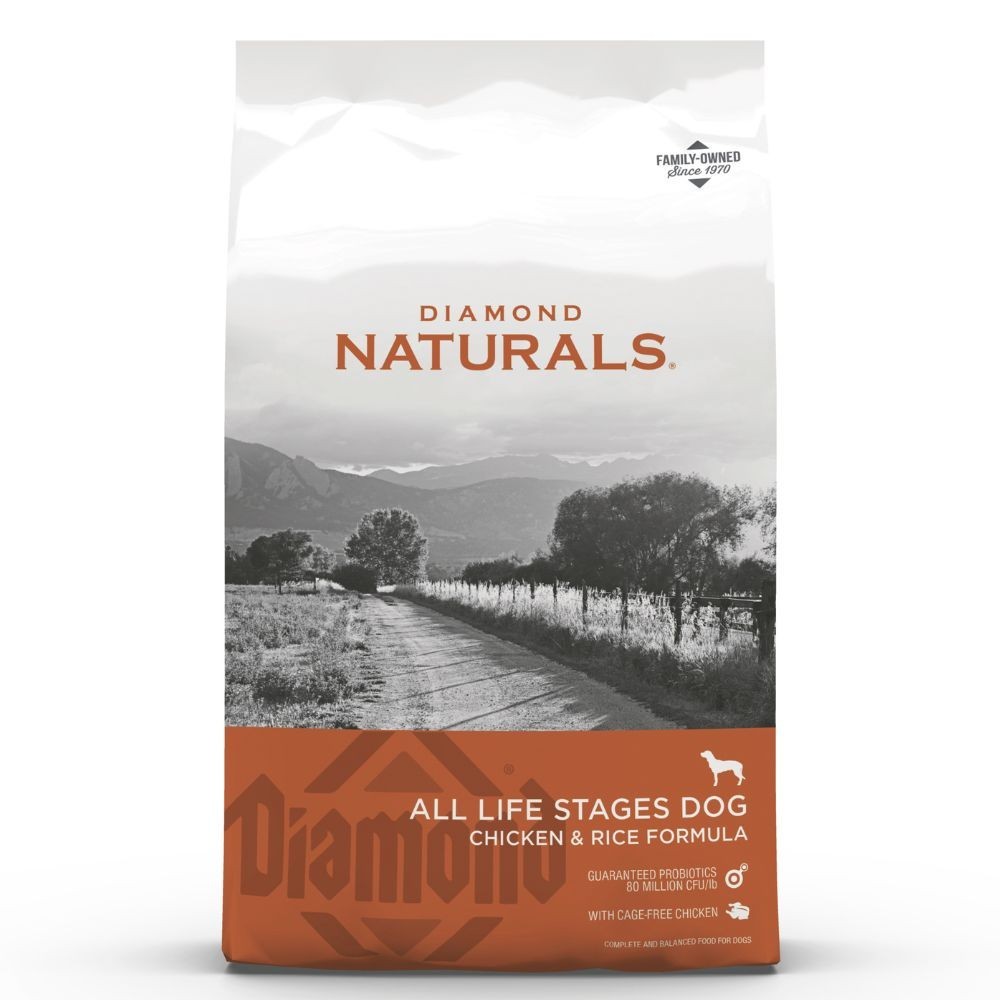 Diamond Naturals Adult Dog Chicken & Rice Dry Food - 40lb