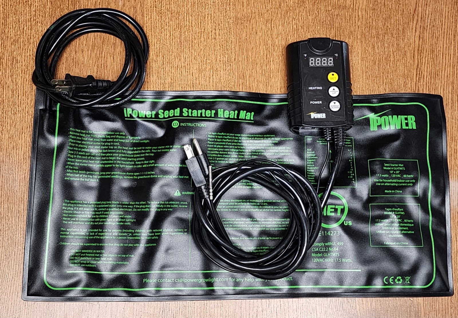iPower MET Certified Seedling Heat Mat & ETL Digital Thermos...