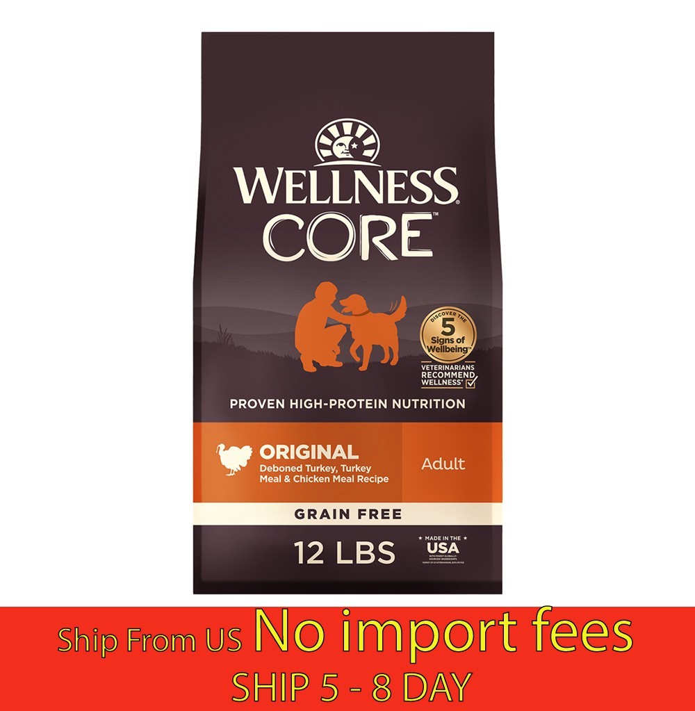 Wellness CORE Grain Free Turkey Chicken Dog Food - 12lb Pack