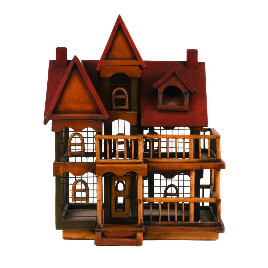 Decorative Victorian Wooden Bird Cage