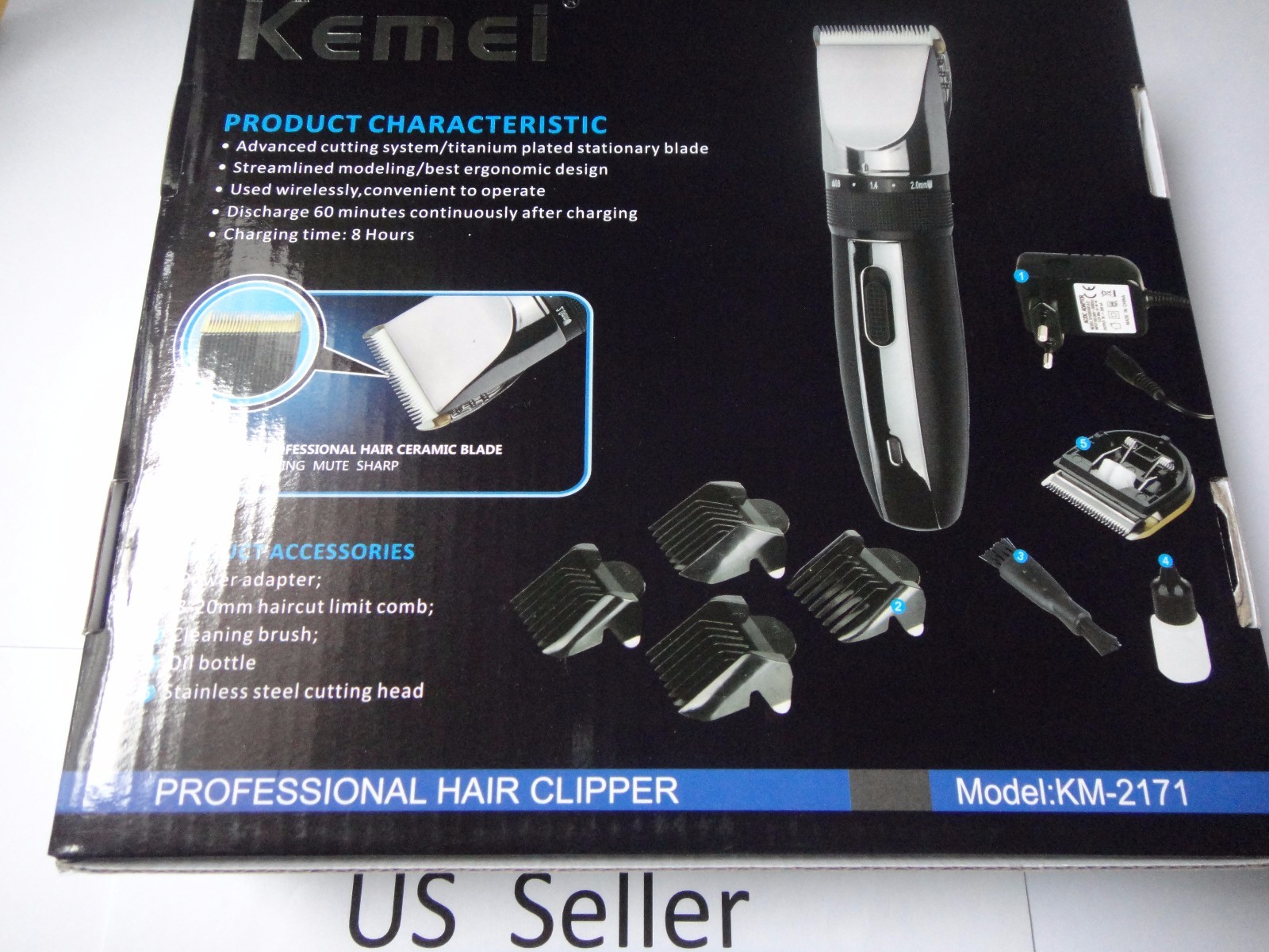 Electric Pet Hair Trimmer for Dogs & Cats - Low Noise Groomi...