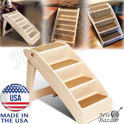 Pet Stairs Dog Steps Ramp Cat Portable Ladder Animal Bed Rai...