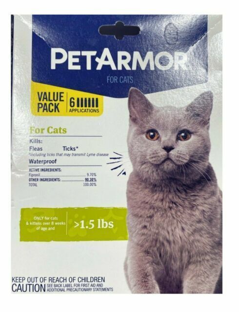 PetArmor Flea & Tick Treatment for Cats Over 1.5 lbs - 6 Cou...