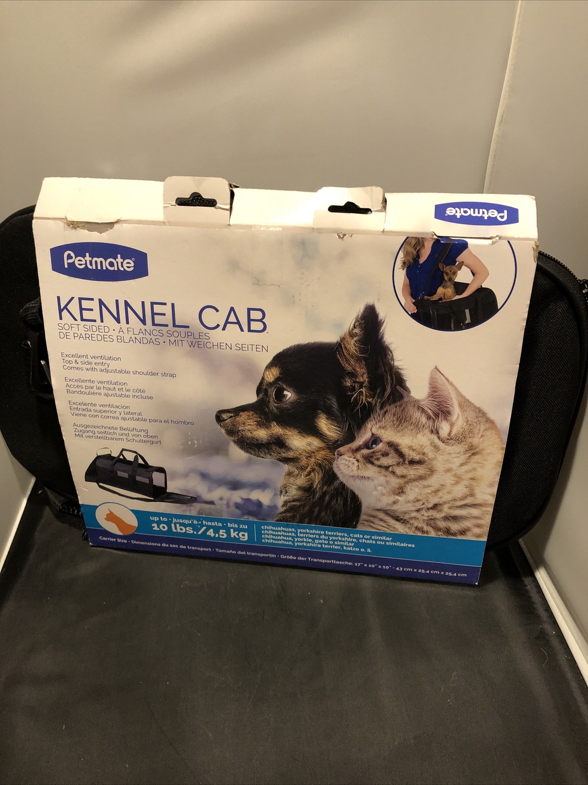 Petmate Black Kennel Carrier - 17" x 10" x 10" - Up to 10 lb...
