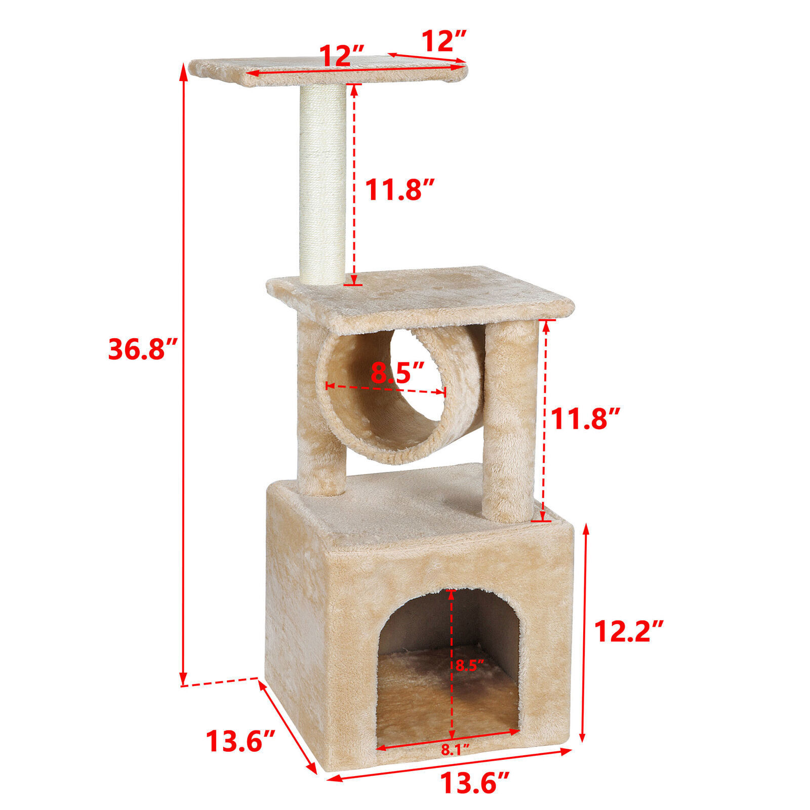 Cat Tree Bed Furniture Scratching Tower for Kittens