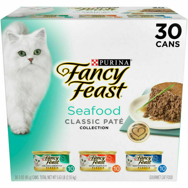 Fancy Feast Grain Free Pate Wet Cat Food Variety Pack 3 Oz 2...