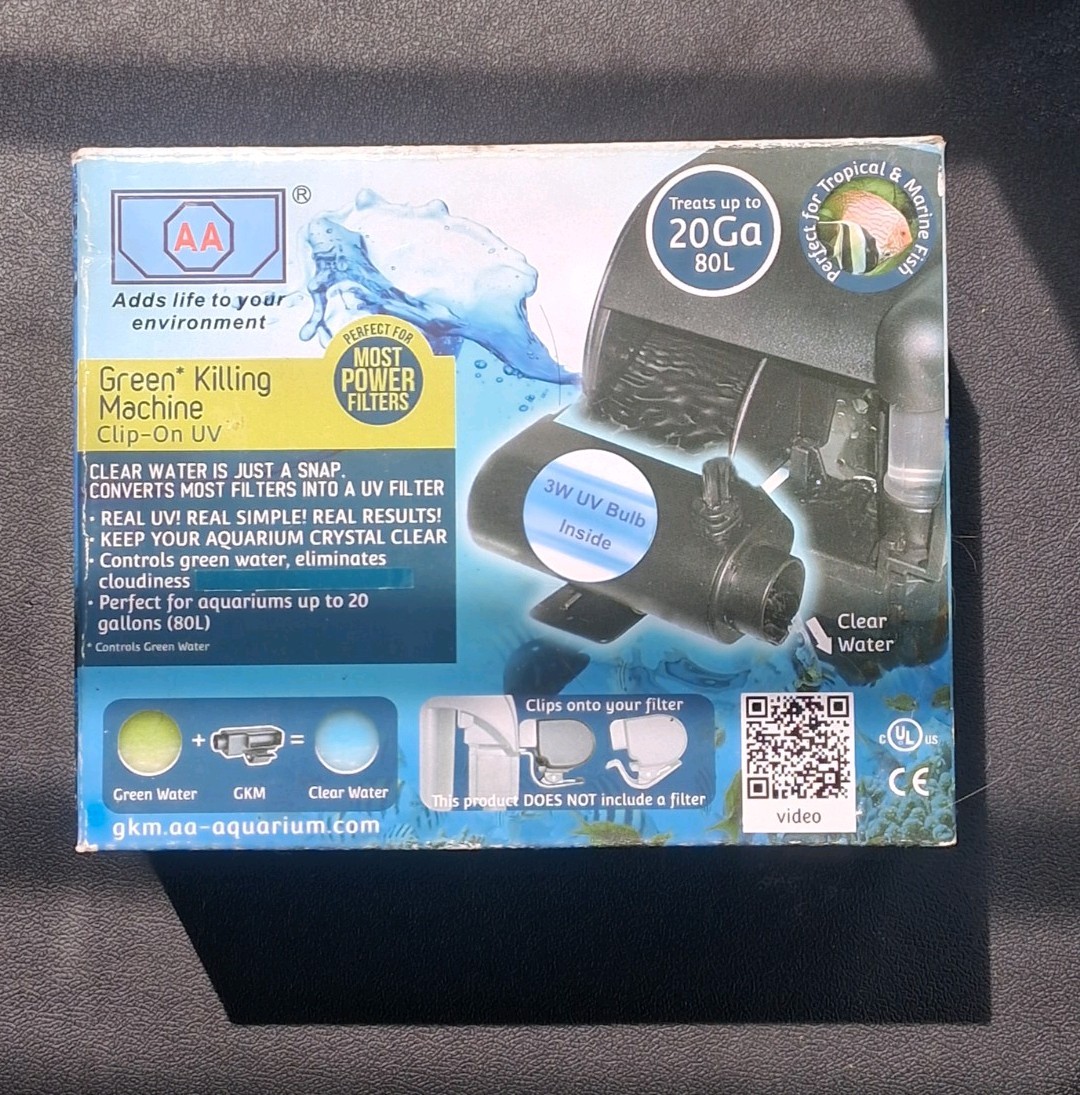 Green Killing Machine UV Filter Clip-On for 20 Gallon Aquari...
