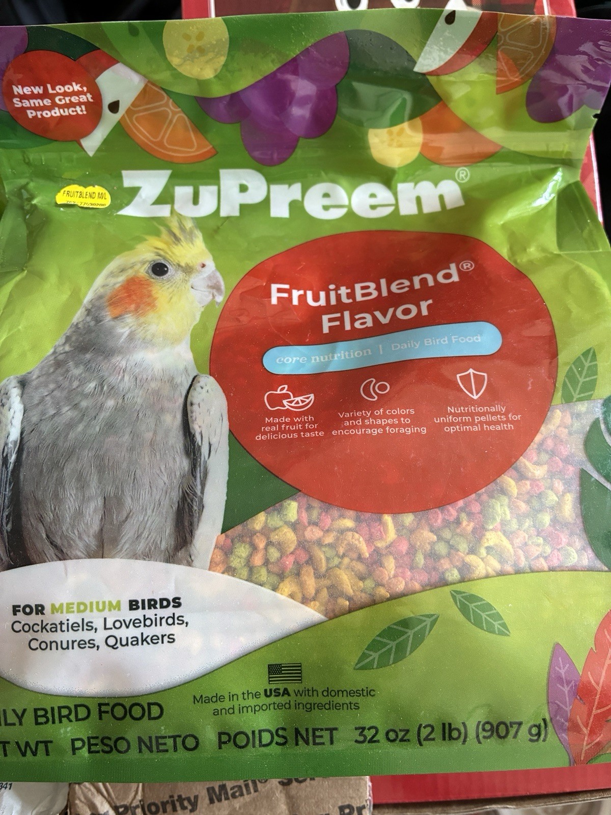 ZuPreem Medium Birds Fruit Blend Lovebirds Conures Quakers -...