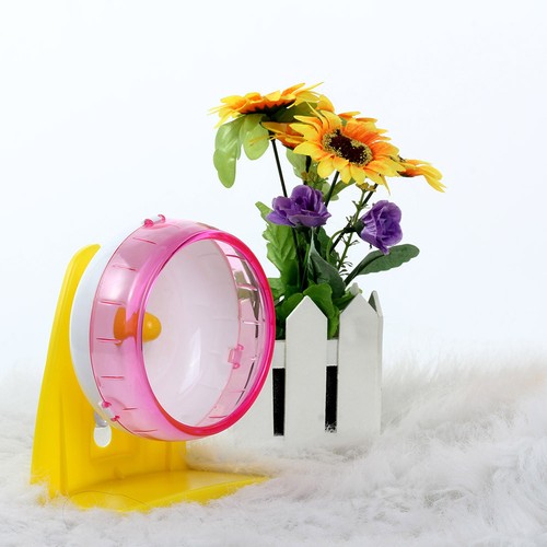 Hamster Mouse Rat Pet Running Exercise Wheel Toy+Stand Plast...