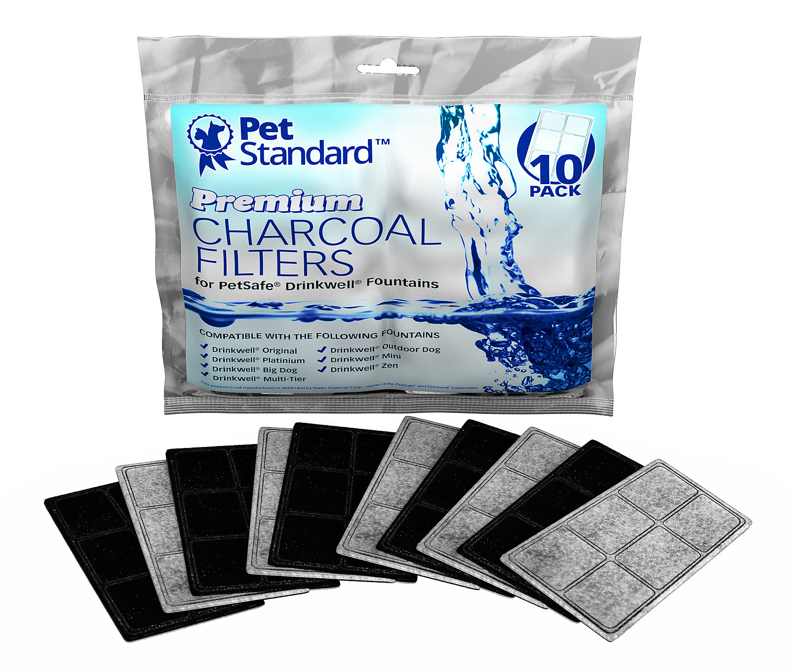 Premium Charcoal Filters Pack 10 PetSafe Drinkwell Fountains