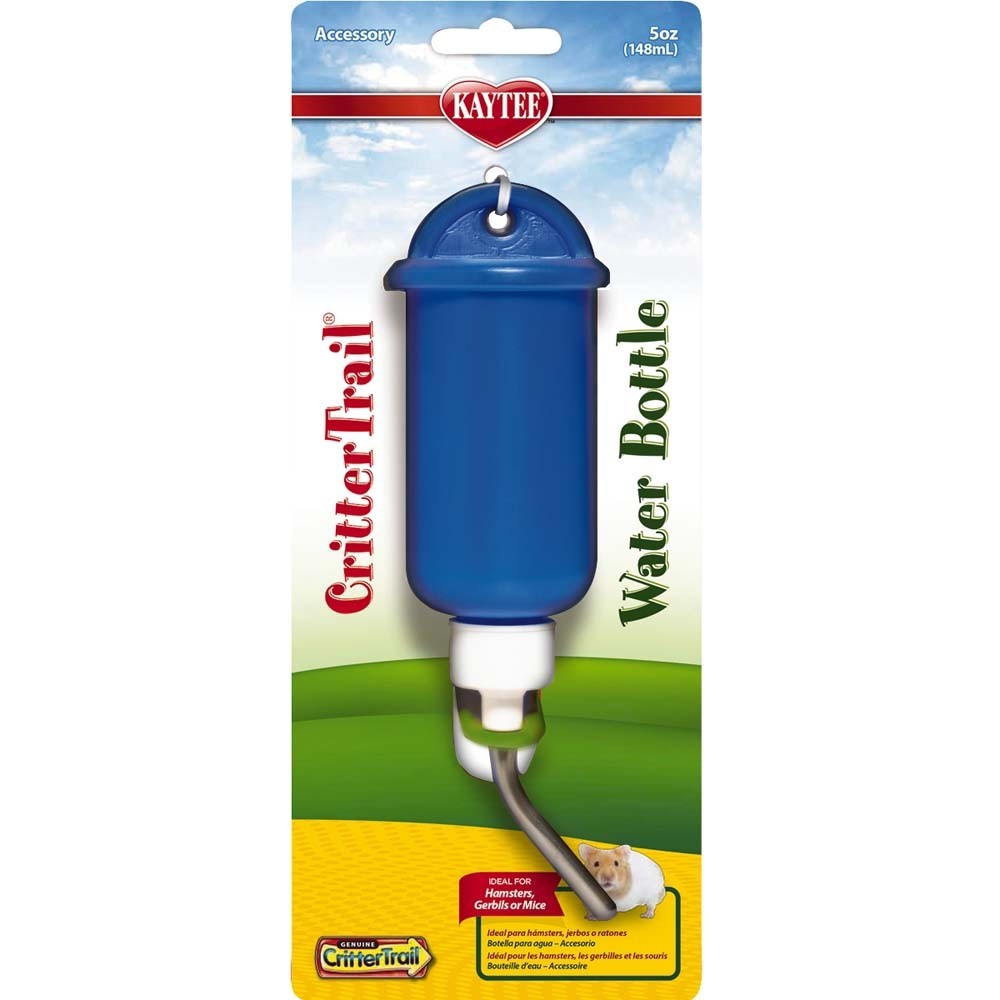 Kaytee CritterTrail Blue Water Bottle - Drop-Resistant Sippe...