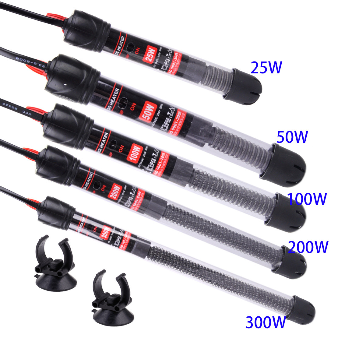 Adjustable Water Heater for Aquarium (25W, 50W, 100W, 200W,...