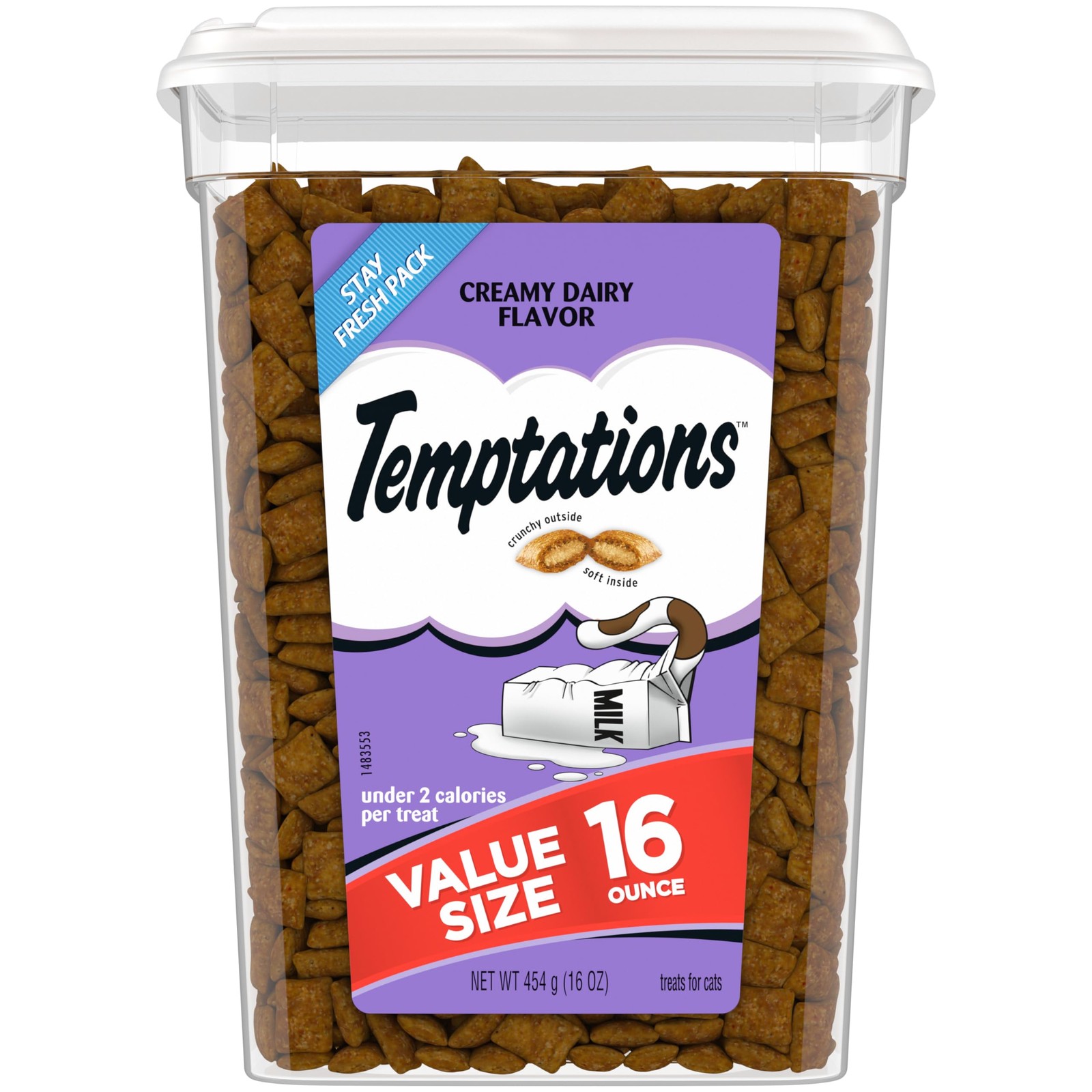 Temptations Classic Cat Treats Creamy Dairy Flavor Tub - 16...
