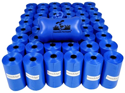 960 Blue Bulk Pet Dog Waste Poop Bags Poo Bags + Free Bone D...
