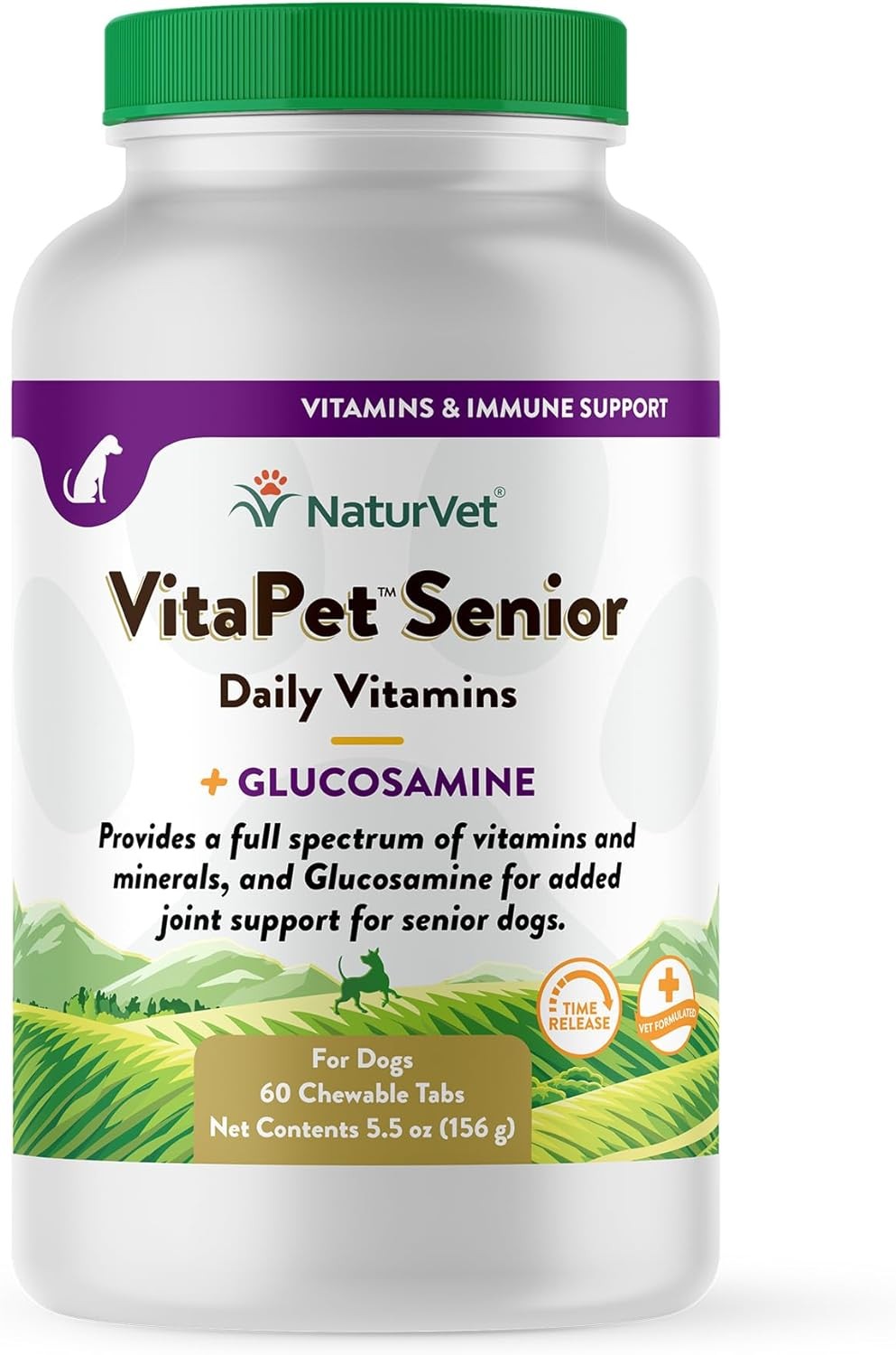 NaturVet Senior Dog Multi-Vitamin Supplement - 60 Count