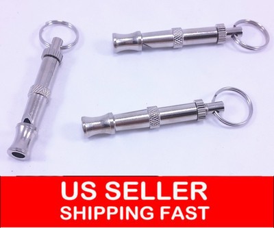3 X Dog Training Whistle Ultrasonic Adjustable Sound Key Cha...