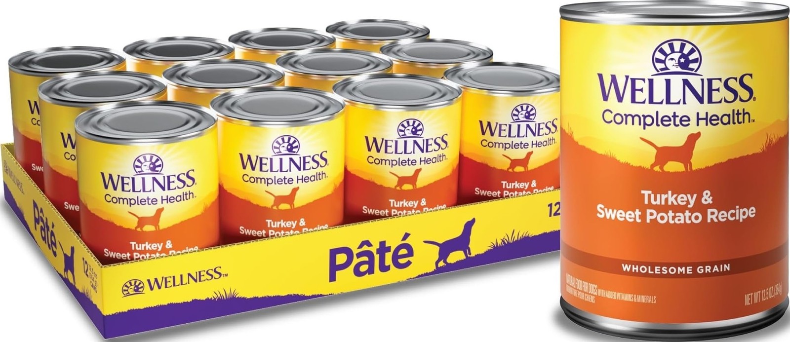 Wellness Complete Health Natural Wet Dog Food Turkey & Sweet...