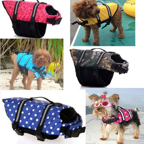 Dog Saver Life Jacket Vest Reflective Pet Preserver Aquatic...