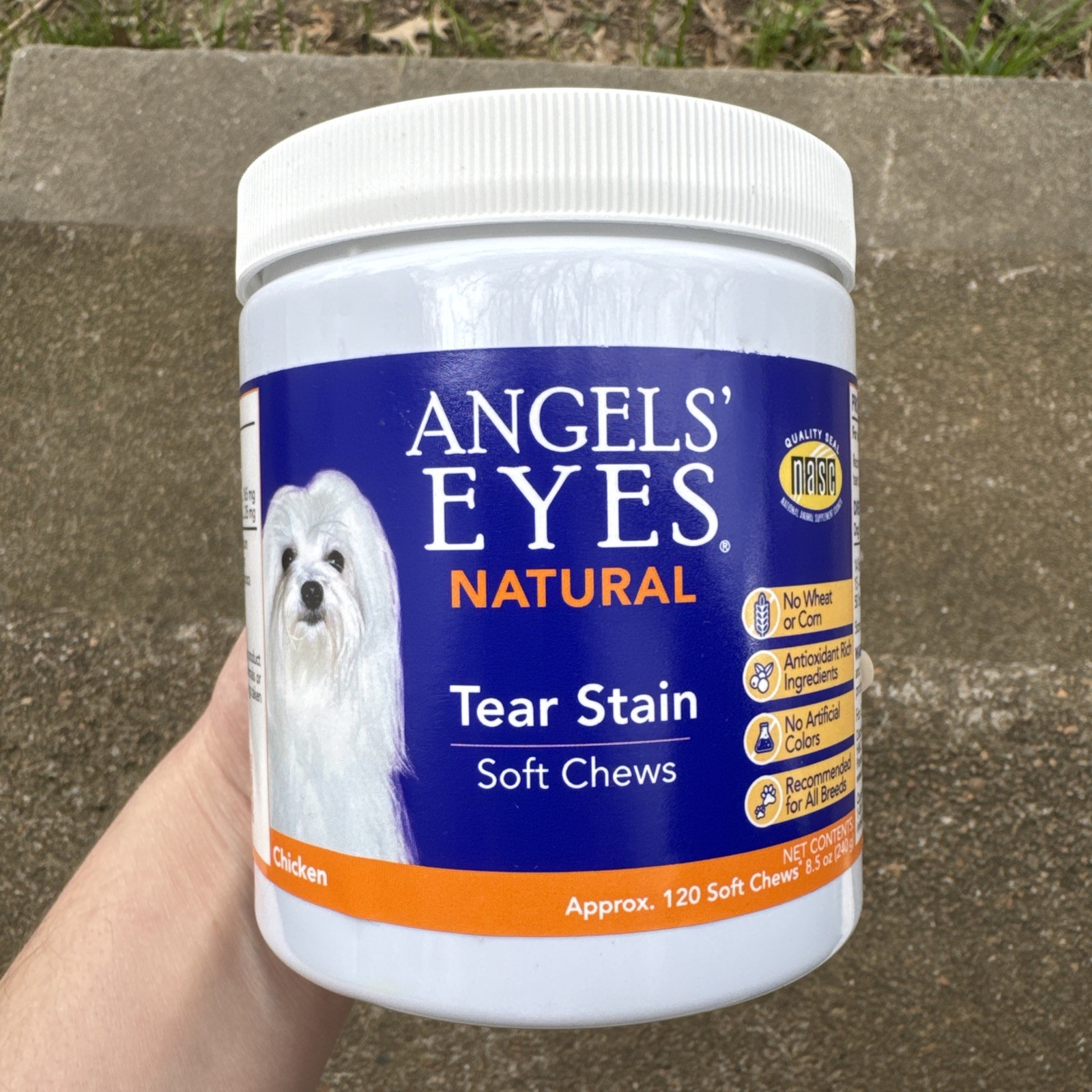 Angels' Eyes Chicken Flavor Tear Stain Chews for Dogs 120 Co...