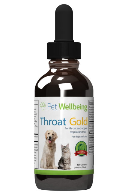 Pet Wellbeing Throat Gold for Dogs - Natural Herbal Cough Re...