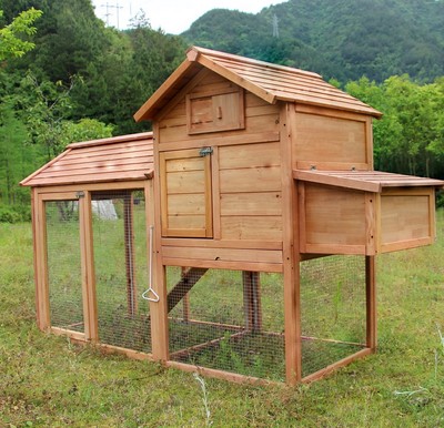 Deluxe Large Chicken Poultry Coop Hen House Hutch Cage 0311L