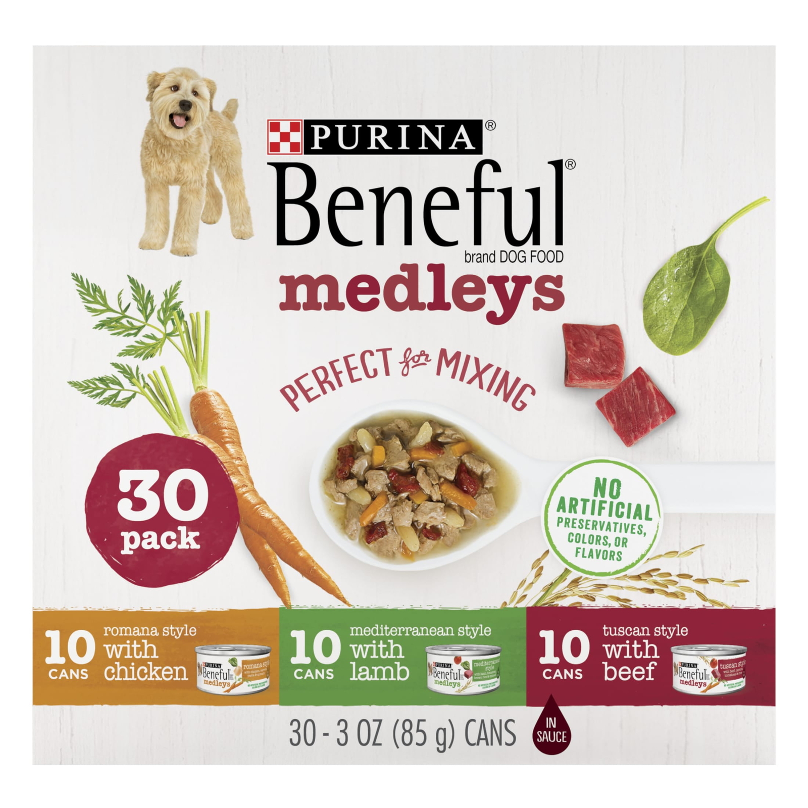 High Protein Dog Food - Beef, Chicken & Lamb Cans (30 Pack,...