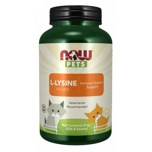 Now Foods L-Lysine Powder for Cats - 8 oz