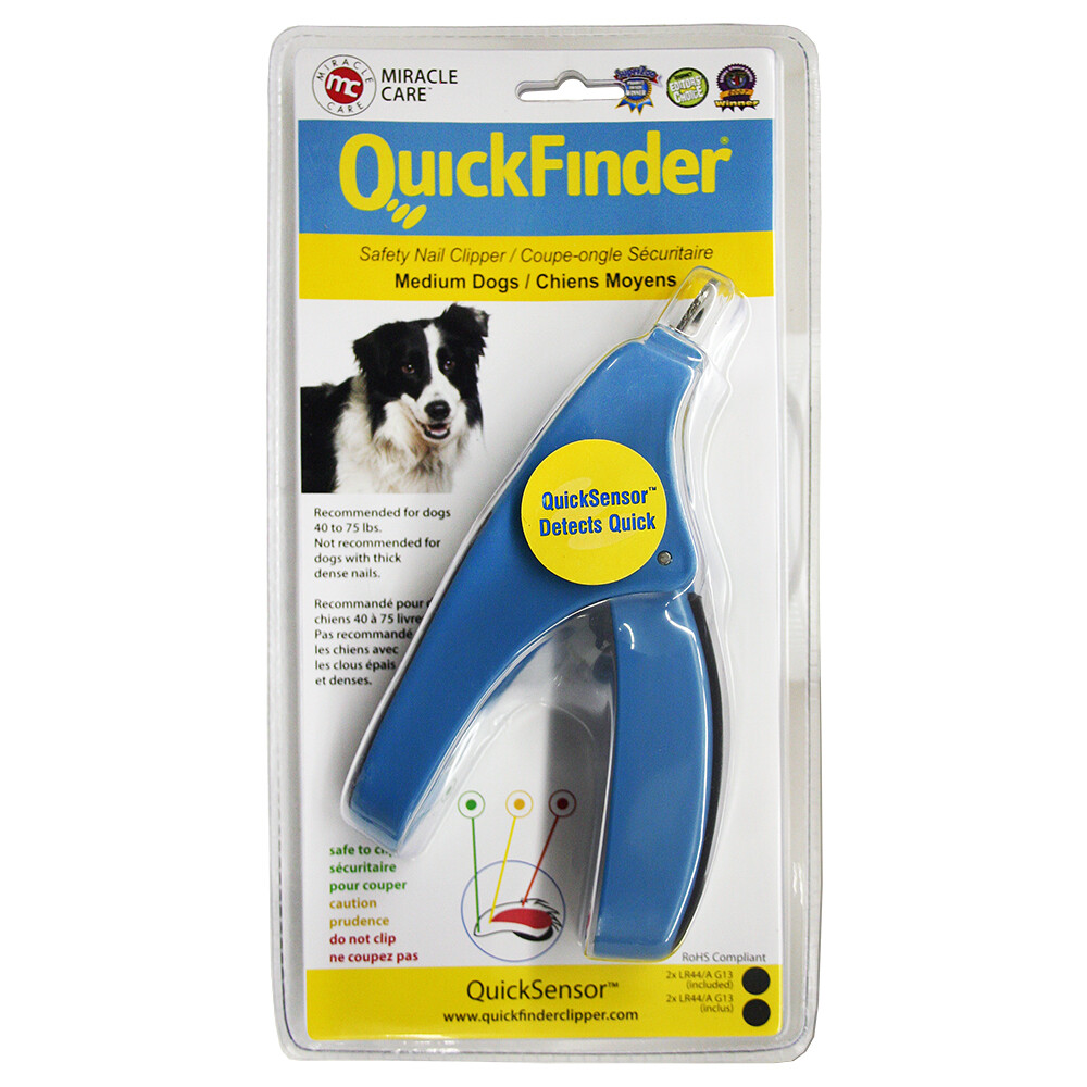 Miracle Care QuickFinder Safety Nail Clippers For Medium Dog...