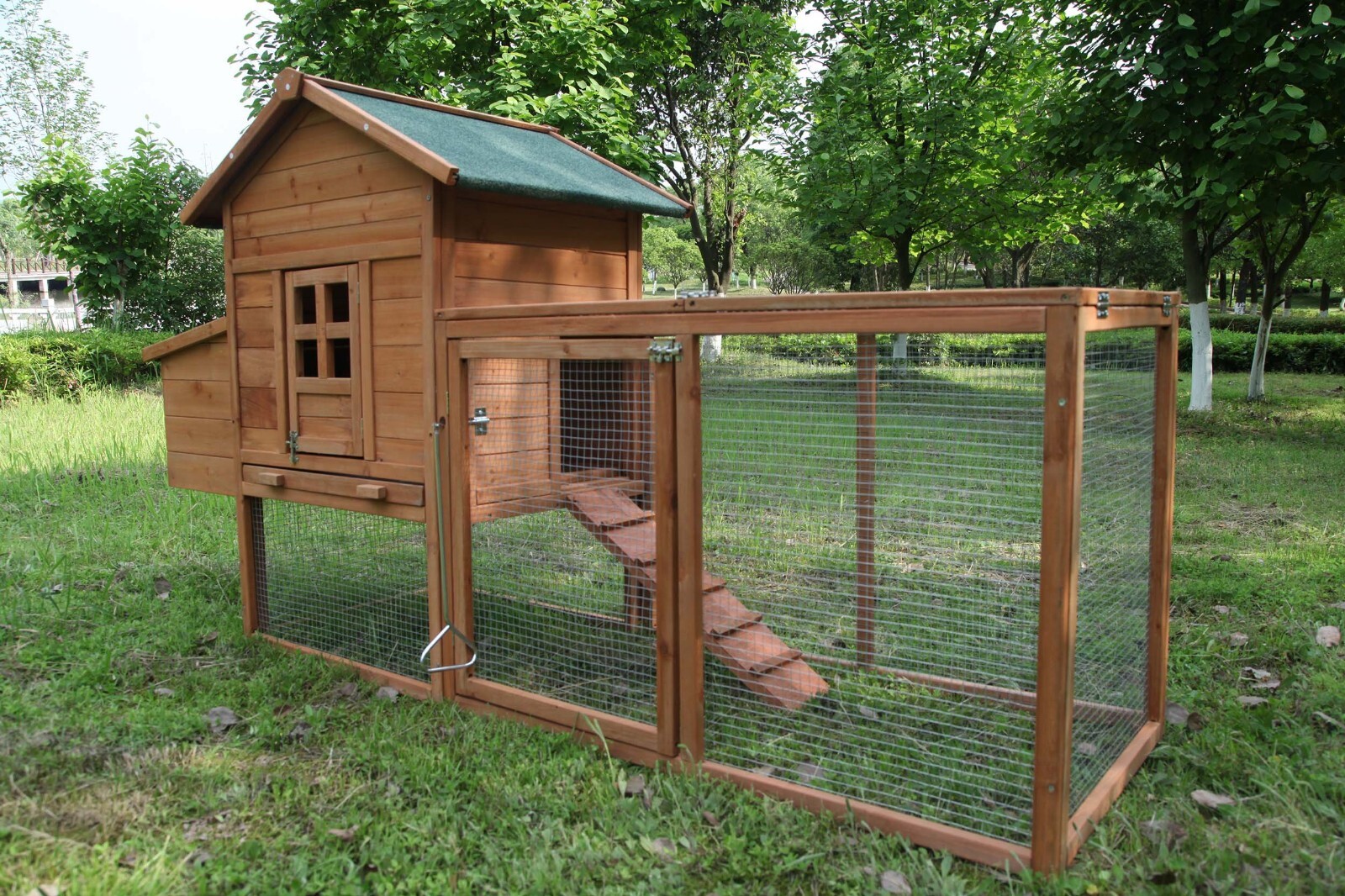 Pet Buy Mall 80" Wooden Chicken Coop Nest Box Hen House Poul...