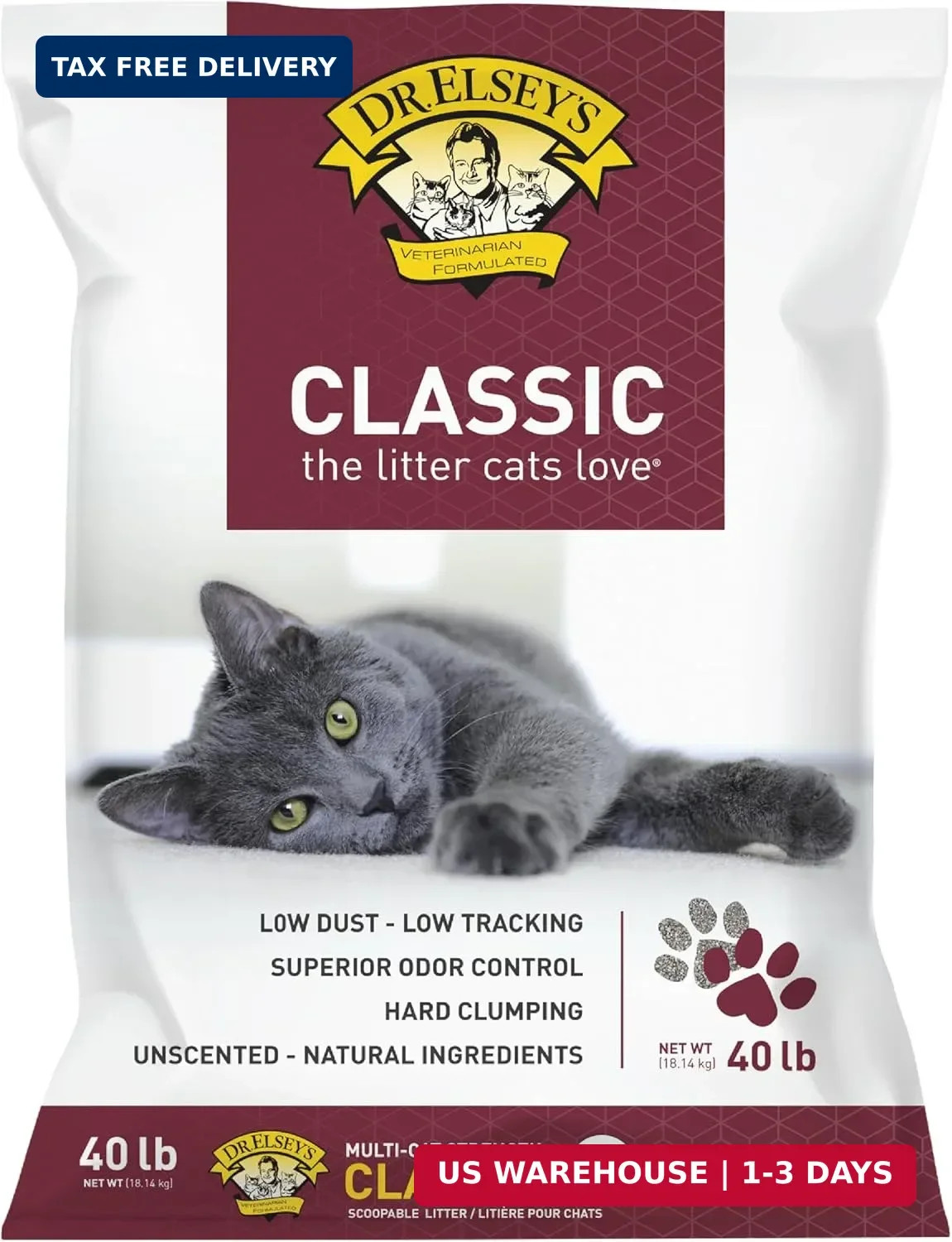 Precious Cat Classic Premium Clumping Litter Bag - 40 lbs